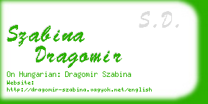 szabina dragomir business card